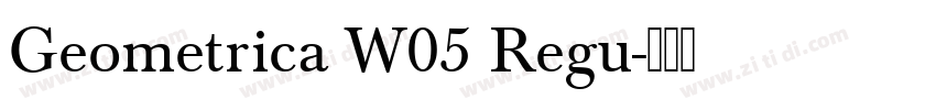 Geometrica W05 Regu字体转换